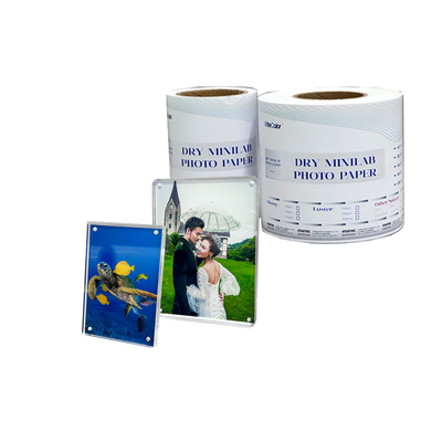 Papel fotográfico em mini-laboratório, à prova d'água, de 260g RC Luster, seco, para impressoras Fujifilm