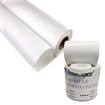 Impressão digital tinta de pigmento 260gm papel fotográfico satinado de jato de tinta RC