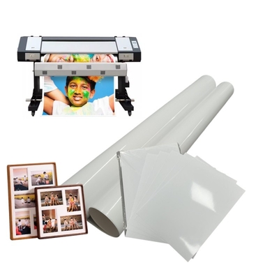 Impressão Profissional 240gsm Microporous Glossy RC Inkjet Paper Roll Para Impressora Inkjet