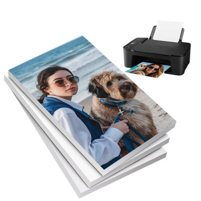 Papel de jato de tinta 4R/5R de 240gm, à prova d'água, folhas de papel fotográfico