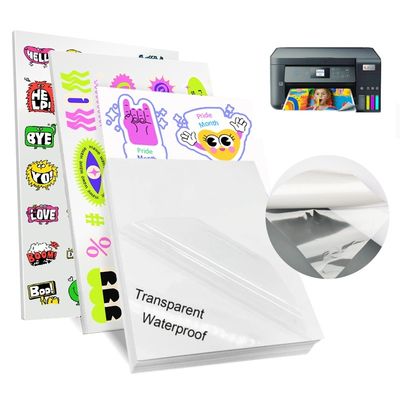 Etiqueta de adesivos PET impermeável de superfície transparente 80gsm