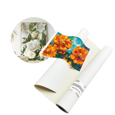Largo formato profissional 380gm Matte Eco Solvent Inkjet Polycotton Canvas Roll para impressão digital Inkjet