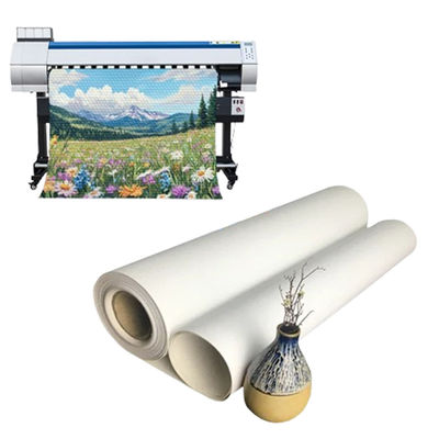 Rolo de tela de jato de tinta de poliéster mate de 280 gm para impressão com solvente ecológico / látex / UV