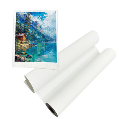 Rolo de tela Matte PolyCotton 380gsm, largura 36-60 polegadas, para impressão Latex UV