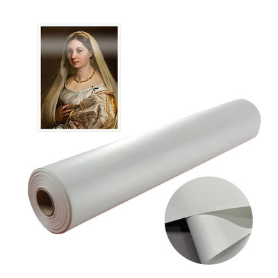 Rolos de tela de poliéster de 320 gm de alto brilho para impressão de belas artes em galerias e museus
