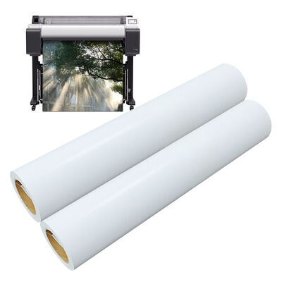 Rolo de papel fotográfico revestido com resina de acabamento brilhante de 260 gm para impressoras a jato de tinta de corantes de pigmento