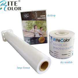 Rolo lustroso do papel do brilho do papel da foto do Inkjet RC para a impressão digital de Canon/Epson
