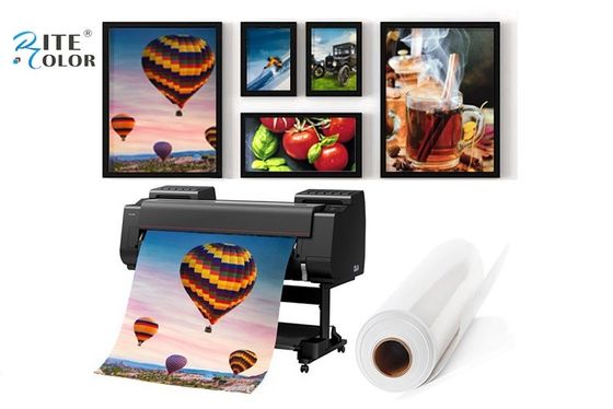Rolo lustroso do grande formato do papel da foto do Inkjet 240gsm RC para tintas da tintura do pigmento