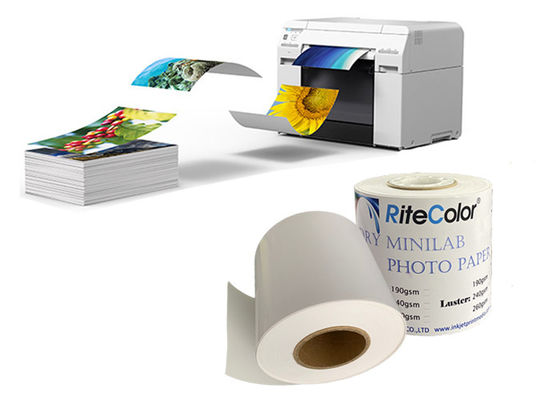 Rolo lustroso seco imediato do papel da foto de RC Minilab para Fuji DX100 Epson