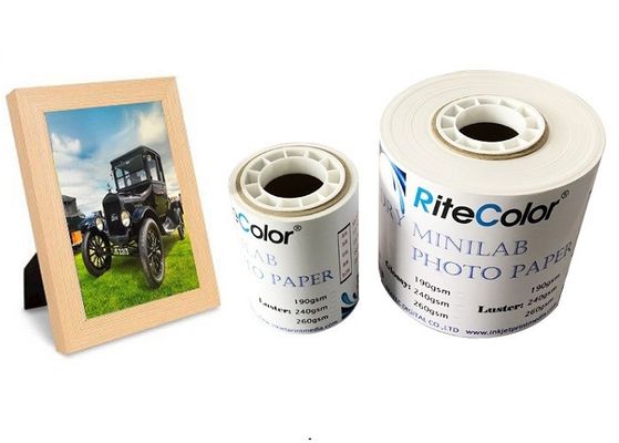 Foto seca Luster Waterproof Instant Dry Roll de papel do Inkjet 190gsm RC Minilab