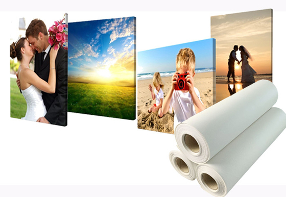 Rolo da lona de Matte Blank Stretched Poly Cotton para a impressão do Inkjet de Digitas